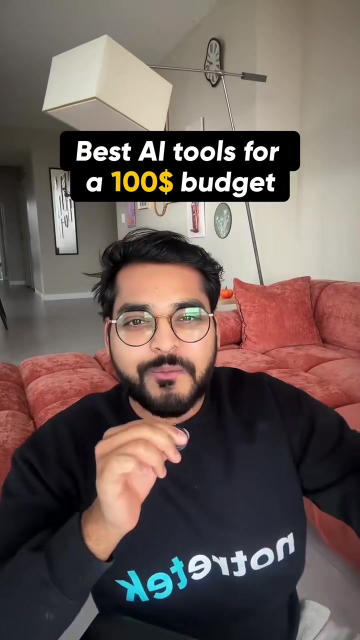 AI tools I’d pay for if I only had a $100 monthly budget  1. For inte...