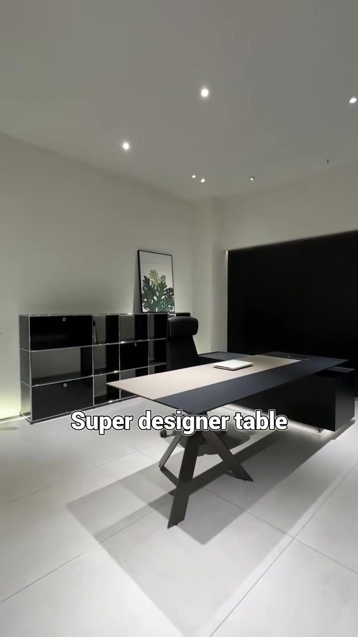 This office desk not only has a stylish design, but also has an extre...