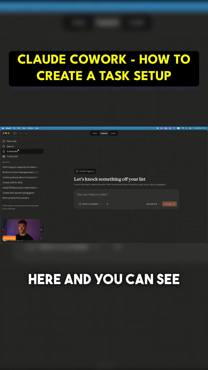Claude Cowork How to Create a Task Heres the exact flow go to Cowork New Task Scheduled then write the task like find the latest AI automation news with a checklist of what to include Super simple prompttotask HowTo ClaudeCowork AItips Automation