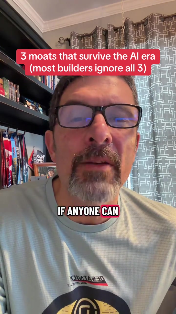 Anyone can build the app now The moat is upstream of the build Proximity to the problem Partnership with deep expertise Discipline in what you choose to solve These are the things that compound ProdBlueprint if you want the framework for selecting the right problems to build around SystemsThinking SoftwareArchitecture AIEconomics SaaSKiller