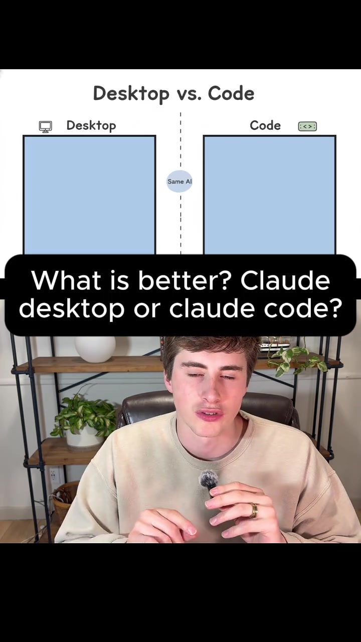 Claude code verses desktop Which is better claude ai claudecode learnontiktok