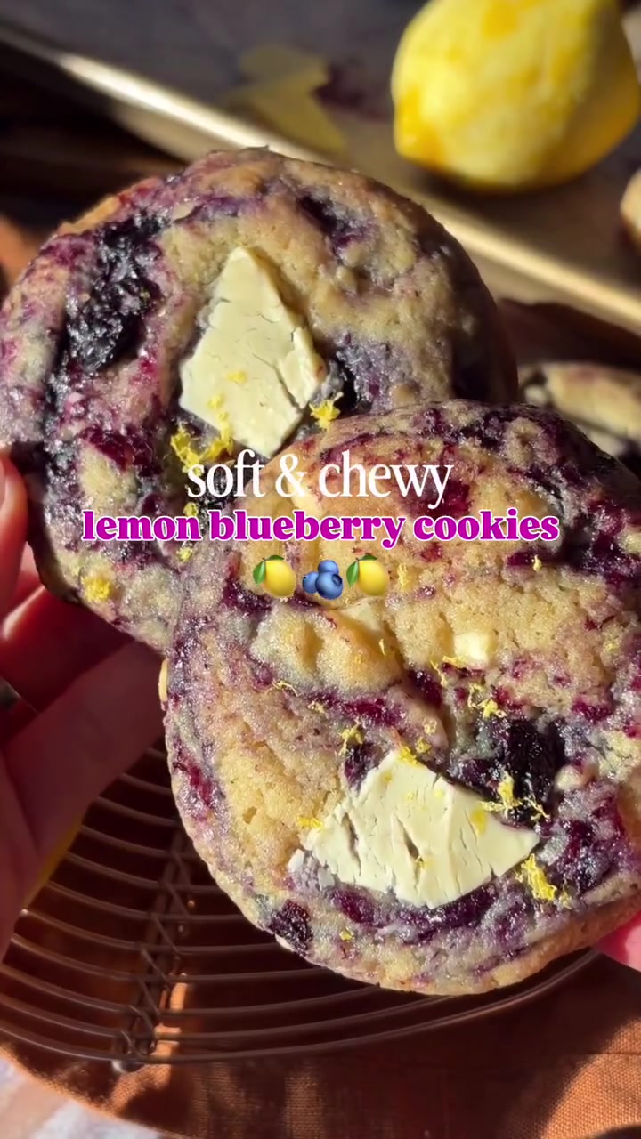 Lemon Blueberry Cookies! 🍋🫐 I mean… how could you resist? They are bursting with juicy blueberries in a bold lemon cookie dough. The texture is soft and chewy and they taste even better cold from the fridge. 

Comment “RECIPE” and make sure you’re following @scientifically.sweet and I’ll send you the full recipe, or click the link in my bio and you can find it here: https://scientificallysweet.com/lemon-blueberry-cookies/

#lemonblueberry #lemoncookies