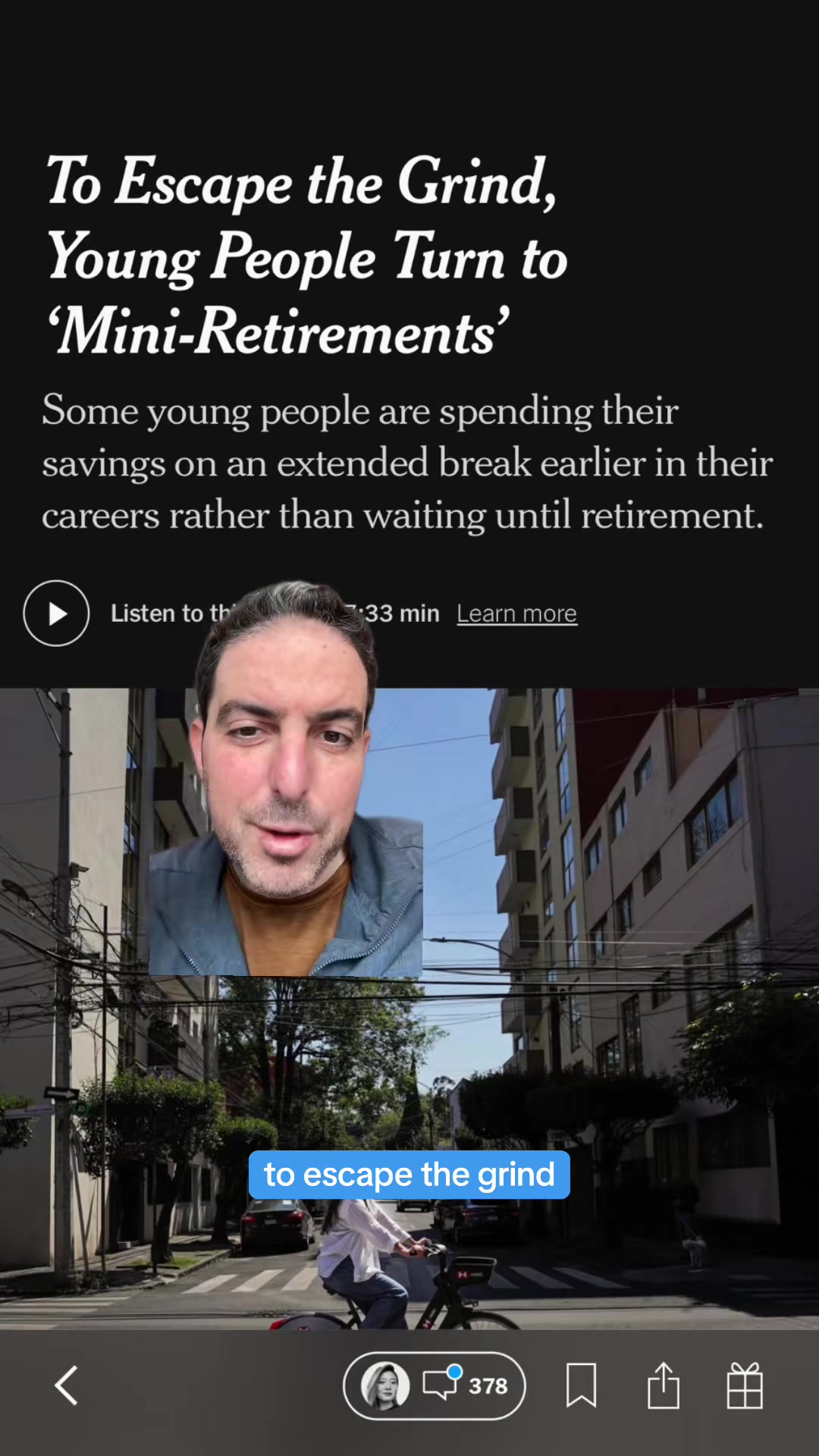 I could use a micro-retirement #fyp #greenscreen #nytimes #worklifebalance #corporate #burnout #genz #millennial 