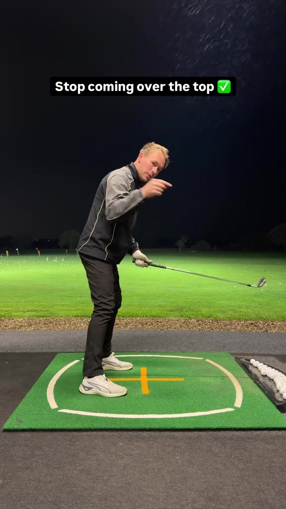 Most golfers try to hit the ball from the top and thats exactly why the club goes steep and over the top The real move Be smooth in the transition Allow the arms and club to lower and shallow more on plane in the transition before you let it go Lower the arms Let the club fall back on plane Then release the speed through the ball Get this right and everything changes contact compression and consistency Drop SHALLOW in the comments if you want to feel this move in your swing Or send me your swing on skillestapp all new students get 1 FREE swing review inside my Online Academy golf golfer golfers golftok golftiktok