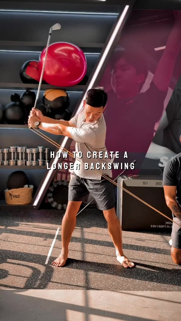 Short backswing Try the double pump Build rotation unlock thoracic mobility and add power without forcing it Comment TGAx to start your 4 week plan with me GolfTikTok GolfSwing GolfFitness GolfPower GolfTips