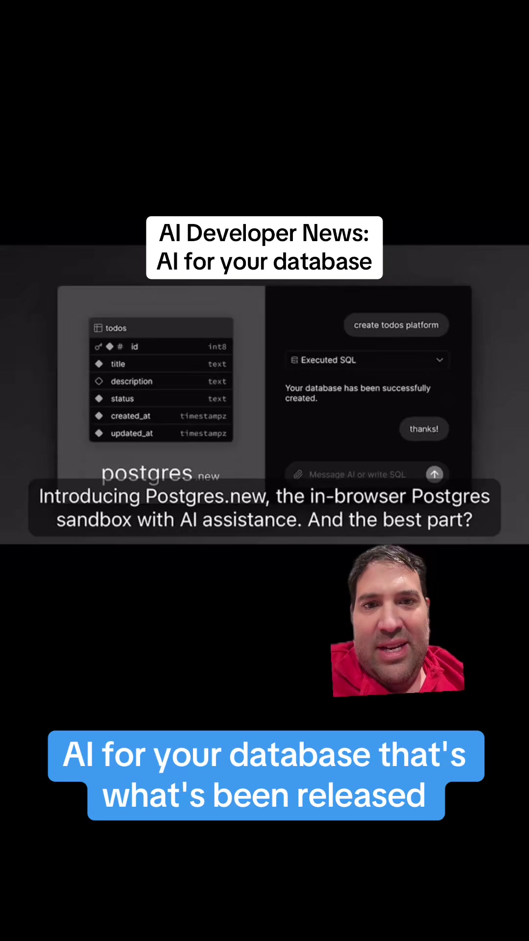 AI for your database! #ai #llm #database #supabase #greenscreen #greenscreenvideo 