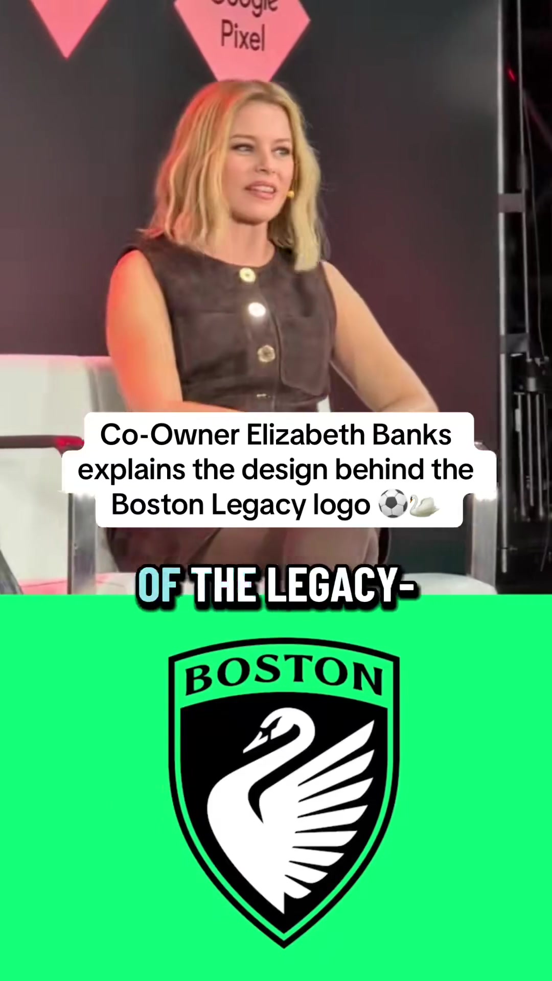 #ElizabethBanks is Co-Owner of Boston Legacy FC, an #NWSL expansion club for the 2026 season. #Soccer #Boston #Swan 