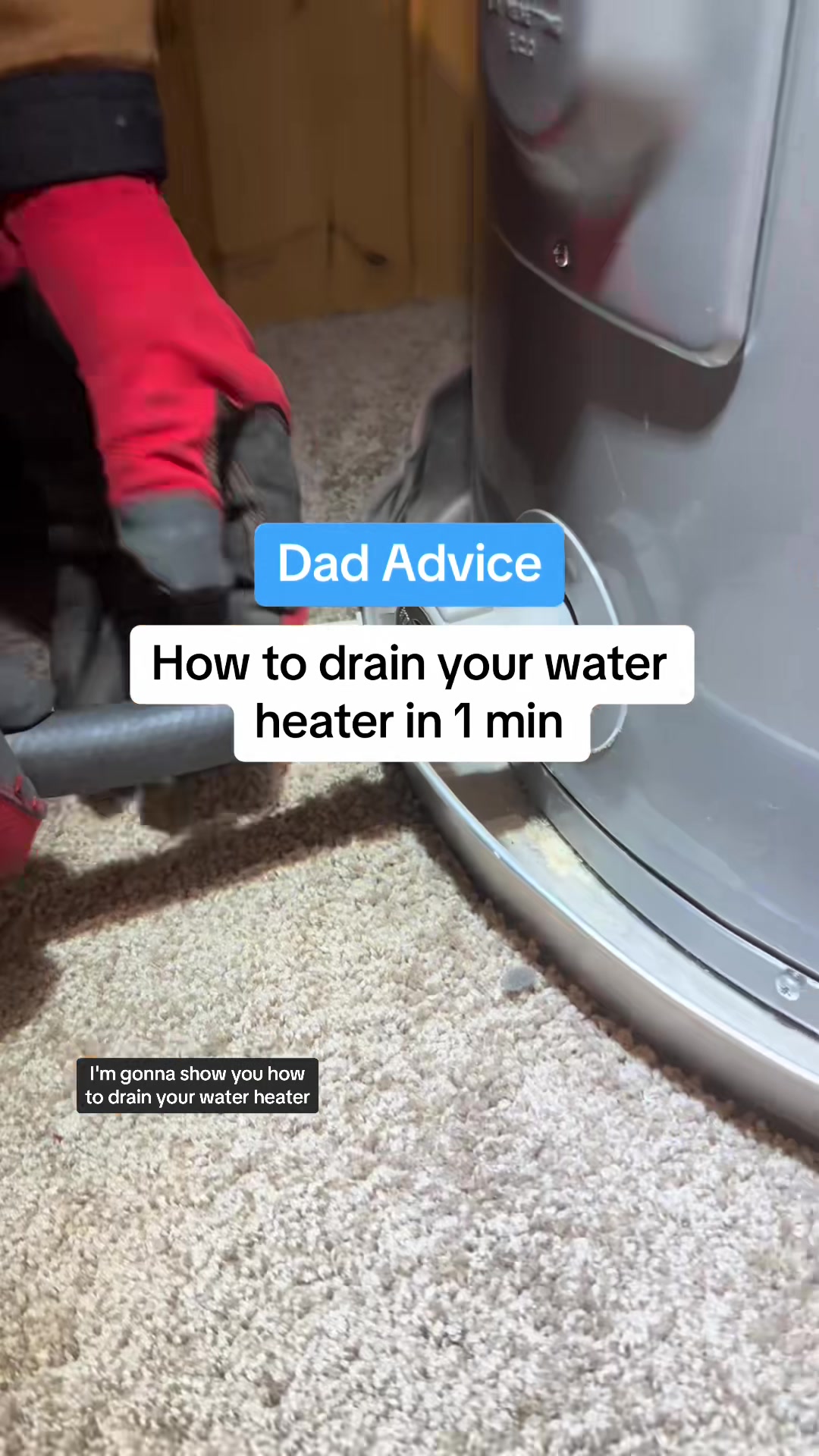 How to drain a water heater. Love, Dad 