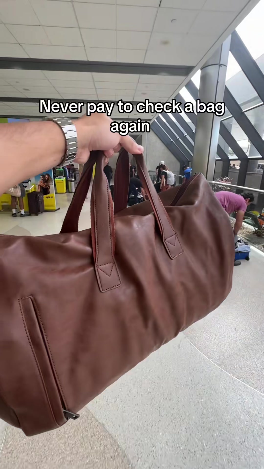 Never paying to check in a bag ever again 🤷🏻‍♂️ #travelhacks #airport...