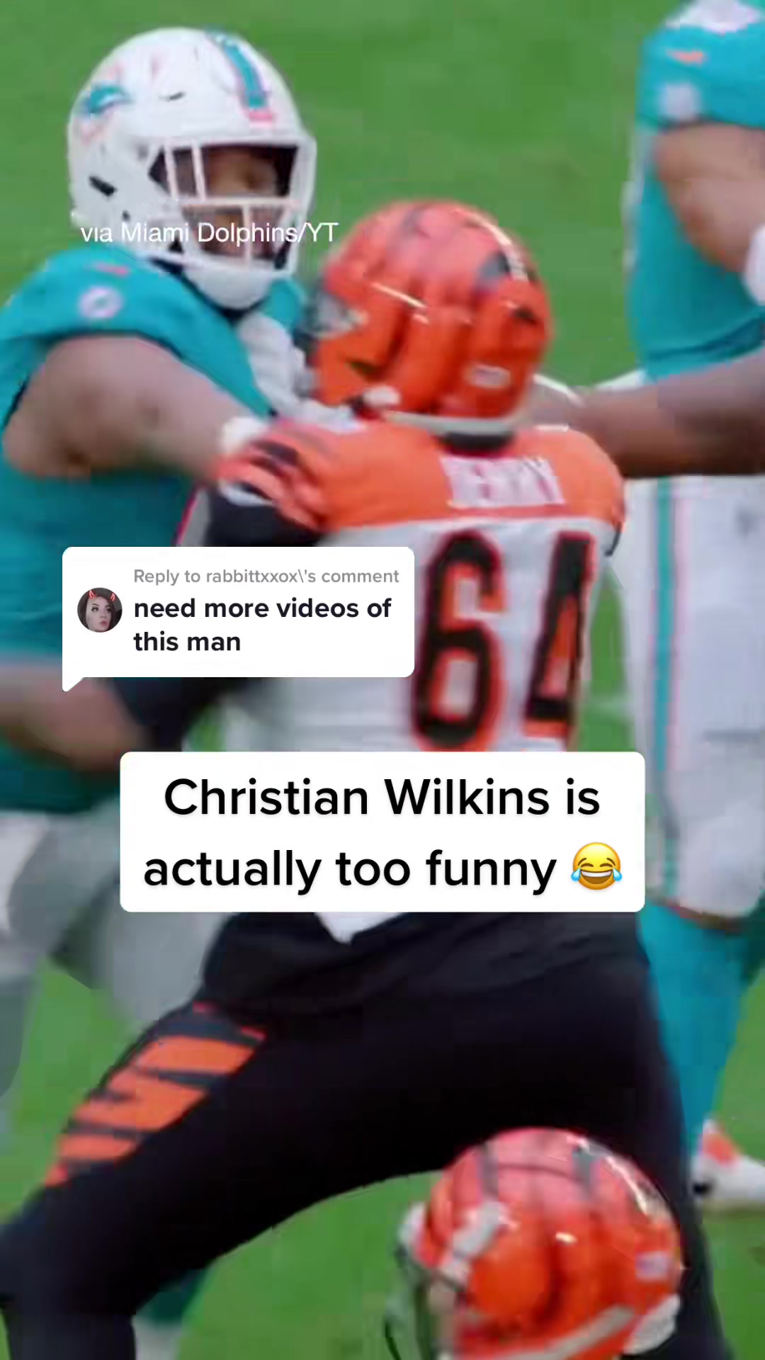 Reply to @rabbittxxox day 1,173 of asking for Christian Wilkins to be...