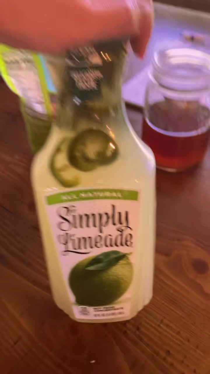 Simply Limeade with fresh jalapeños over night over ice with tequila ...