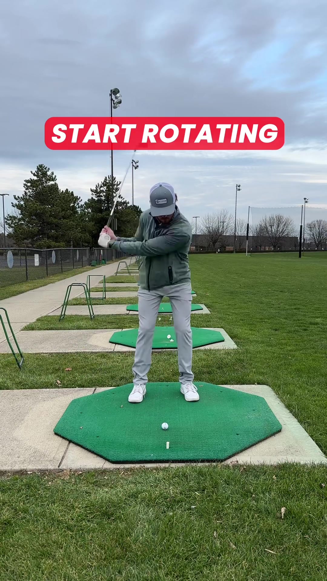 Start rotating to gain more distance! #golf #golftiktok 