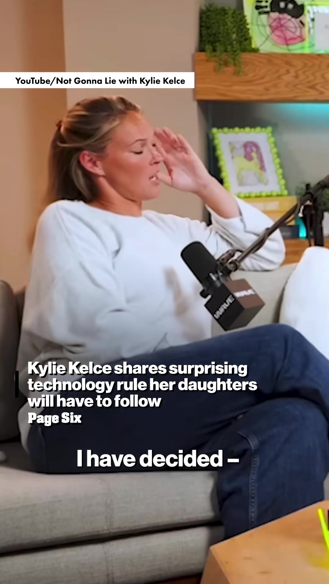 The Kelce girls will not be reliant on cell phones when they get olde...