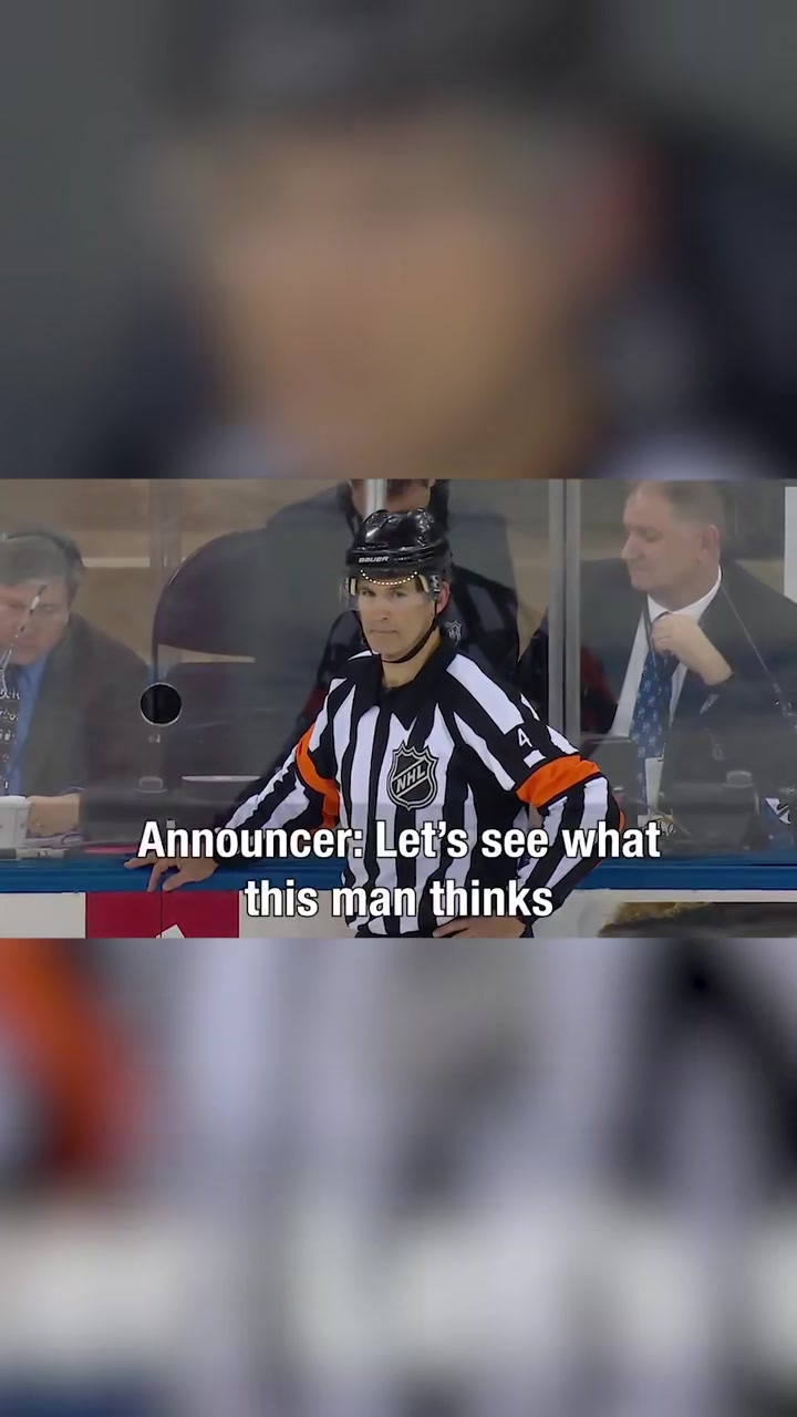 Wes McCauley is a #hockey treasure 😂 (🎥: @NHL) #sports #ref