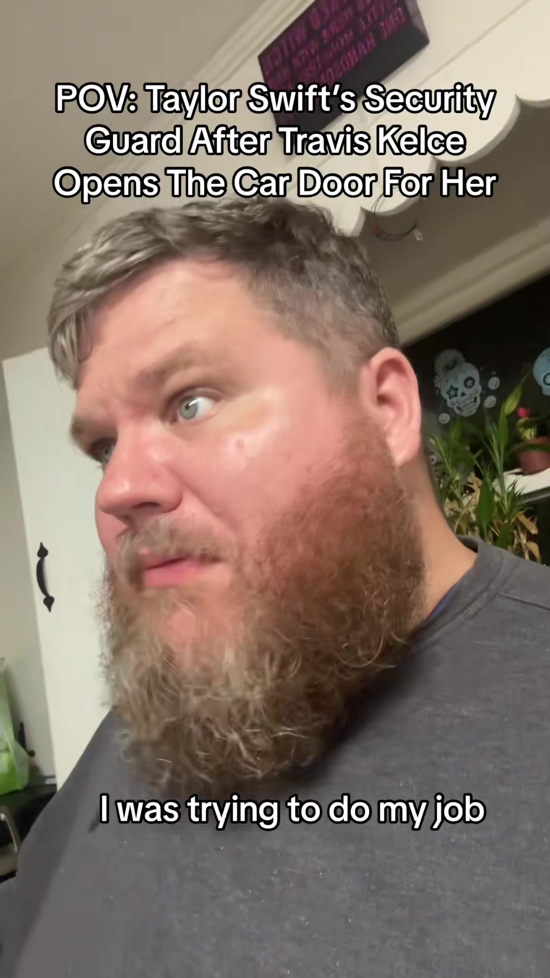 When the security guard complains about travis kelce taking his job