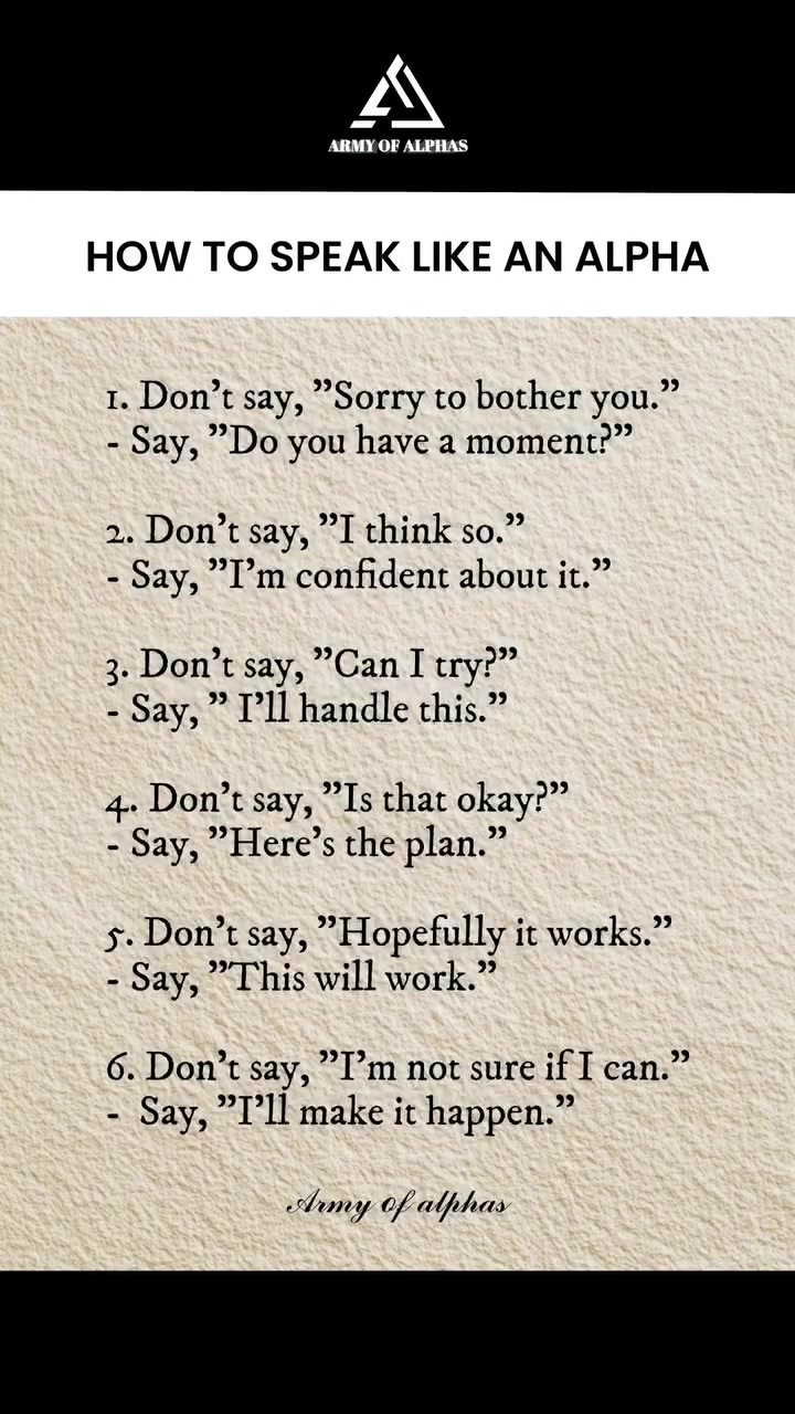 Upgrade your communication, it's most crucial part of your personality 
.
.
Be part of @army_of_alpha for building mindset, daily motivation, quotes, wisdom, knowledge, self improvement advice, productivity, 
.
[ marketing, business, knowledge, money, branding, time, entrepreneur, Self Development, Personal Brand, Mindset, Productivity, Focus, LifeGoals,
Indian Wisdom,Success Mindset, Inner Peace
MentalWellness, ConfidenceBoost
Achieve Your Dreams, Life lessons self love, Motivational speaker,IndianMotivation, GrowthMindset,FinanceGuru, Mindset Matters
IndianMotivator, Indian Entrepreneur, Karma Positivity,Mind Body Balance, Indian Millennial, Productivity Hacks India,Financial Freedom Journey,Education ForAll, SelfLoveJourney,Financial Literacy, Money Mindset,Professional Growth, Consistency Matters, Little growth ]