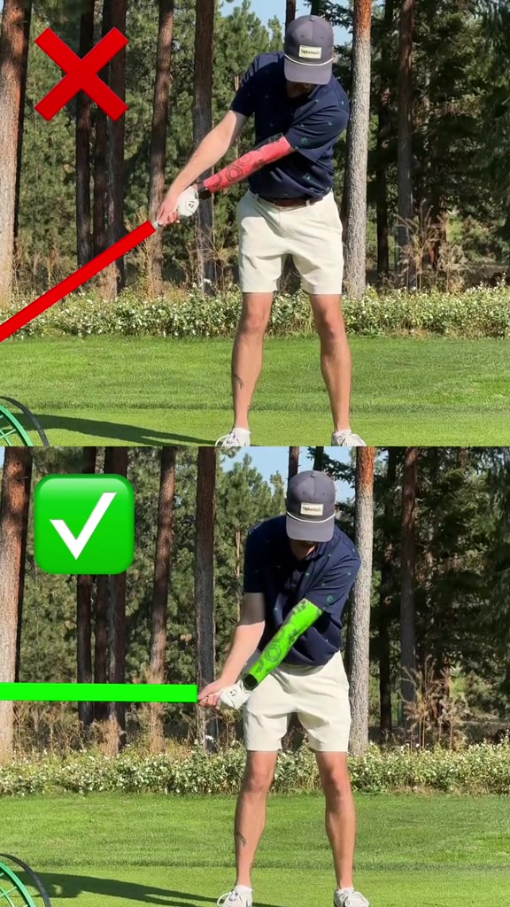 BACKSWING Positions Creating correct wrist hinge in your backswing is essential to setting the club and ensuring a powerful consistent strike Creating an L shape on the way back is a great visual for understanding how to set your wrists and rotate the shoulders during your backswing SAVE this video to check your own backswing positions and SEND to your golfing pals golftips golfswing golfswingtips golfer golfcoach