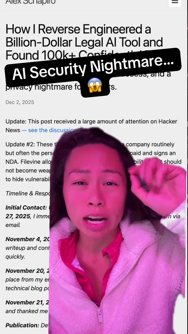 Crazy Security vulnerability with billion dollar AI startup Filevine thankfully they fixed it after this user shared the issue with them Be careful connecting your prod systems and file management to AI startups cybersecurity security privacy aitools artificialintelligence