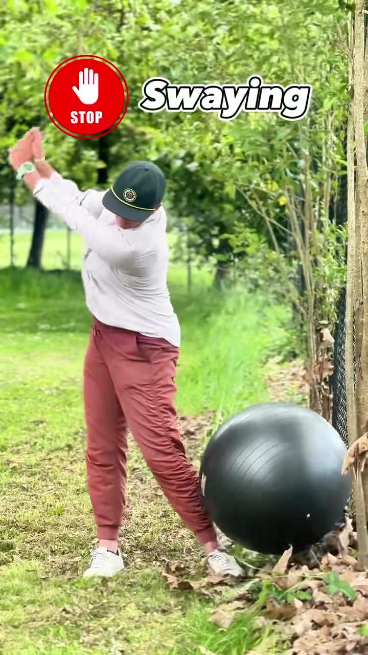 Comment “Smash” and i’ll send you my free practice plan. Ever wonder why your golf shots lack power and consistency? Swaying might be the hidden culprit 🏌️ That side-to-side movement destroys your ability to deliver the club consistently at impact. Think of your swing like a door hinge — it needs to rotate around a fixed point, not slide sideways. The secret to stopping the sway? It’s all about feeling centered and rotating properly ⛳ ✅ Start with your feet shoulder-width apart, feeling grounded like a tree ✅ Focus on turning your upper body around your spine, not shifting sideways ✅ Keep your back knee flexed throughout the backswing to prevent lateral movement Here’s why this works: When you stay centered, you create a stable hub for rotation — leading to more consistent contact and better power transfer 🎯 Most golfers chase distance by swaying, but true power comes from rotation around a stable core. #golf #golfswing #golfinstruction