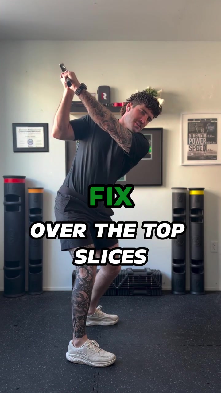 Simple checkpoint tip for one of the most common reasons golfers come over the top in the downswing, which is being too far inside during the backswing!

Keep this one in mind next time you are on the range and see if it helps get you un-stuck and reduces how much you need to come over the top to get the club back in front of you !

#golf #golfswing #golffitness #golfer #golfswingtips