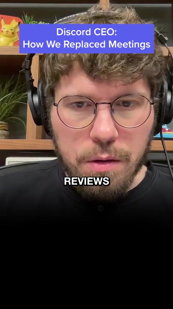 Tired of endless meetings? Try this! 💡 #20VC with Discord Founder & CEO Jason Citron. Link in bio. — #HarryStebbings #Discord #JasonCitron #Business #businessadvice #businesstips #businessstories #entrepreneur #entrepreneurship #meetings #worklife #career #officelife