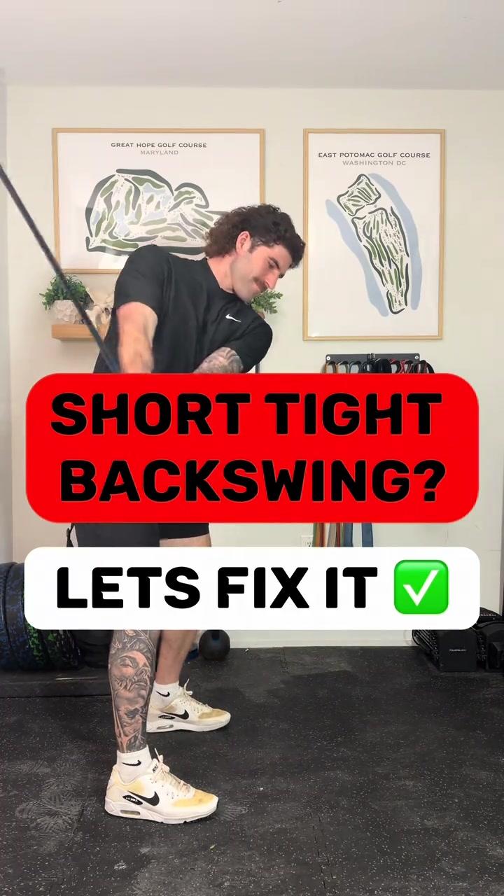 POSTERIOR COMPRESSION Back muscles between and below our shoulder blades have a ton of impact on our ability to fully turn in the golf swing We need these muscles to relax and allow the shoulder blades to freely move while we turn These muscles tend to get tight as our center of mass moves forward Our center of mass moves forward when we lose relative motions in our upper and lower body that prevent us from occupying a particular side of our body during gait The path of least resistance after this is for our body to dump our pelvis into an anterior tilt tighten the muscles between and below our shoulder blades in an attempt to help put force into the ground and keep moving forward Give these exercises a try to start restoring some of the movement in the backside and improving the turn in your backswing golf golfswing golffitness golfer golfswingtips