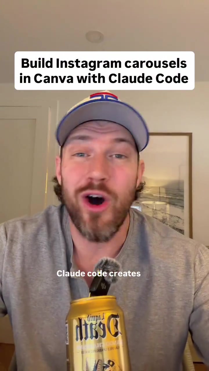 Drop “GUIDE” in the comments and I’ll send you the full step by step guide!

Here’s how to use Claude Code to research and build your Instagram carousels directly inside Canva.

Here’s what it’ll do for you...

👉🏻 Research the topic
👉🏻 Plan the angles and hooks
👉🏻 Write the slides
👉🏻 Write the captions
👉🏻 Log it in your Notion
👉🏻 Build the slides in Canva (or Figma or as PNG files)
👉🏻 Update Notion with all the details!

Then you’re done. Ready to post (or edit further if you want inside of Canva)!

Follow @justyn.ai and send this to someone who’s been struggling to create content

#ai #claudecode #aihacks
