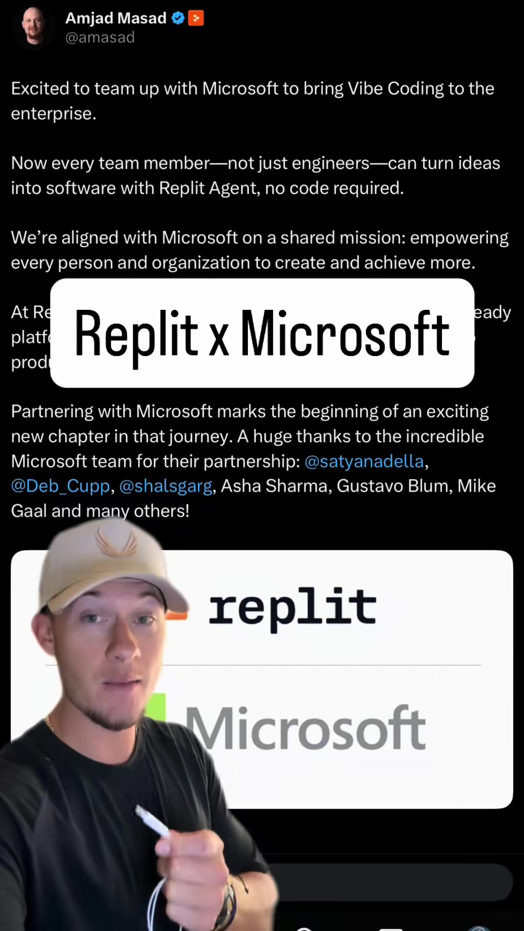 Replit and Microsoft have formed a strategic partnership designed to make software creation more accessible for business teams by integrating Replits AIdriven development platform with Microsofts Azure cloud services This collaboration allows organizations to build and deploy secure enterprisegrade applications using natural language removing many of the technical barriers that traditionally limit software development to engineers Replits platform will be available through the Azure Marketplace enabling rapid procurement and deployment while also leveraging Microsofts infrastructure for security scalability and compliance The partnership supports Microsofts vision of empowering every person and organization to innovate and solve business challenges as business users can now create and launch custom applications quickly within the trusted Azure environment replit vibecode vibecoding tech ai nocode nocodetools microsoft aitok