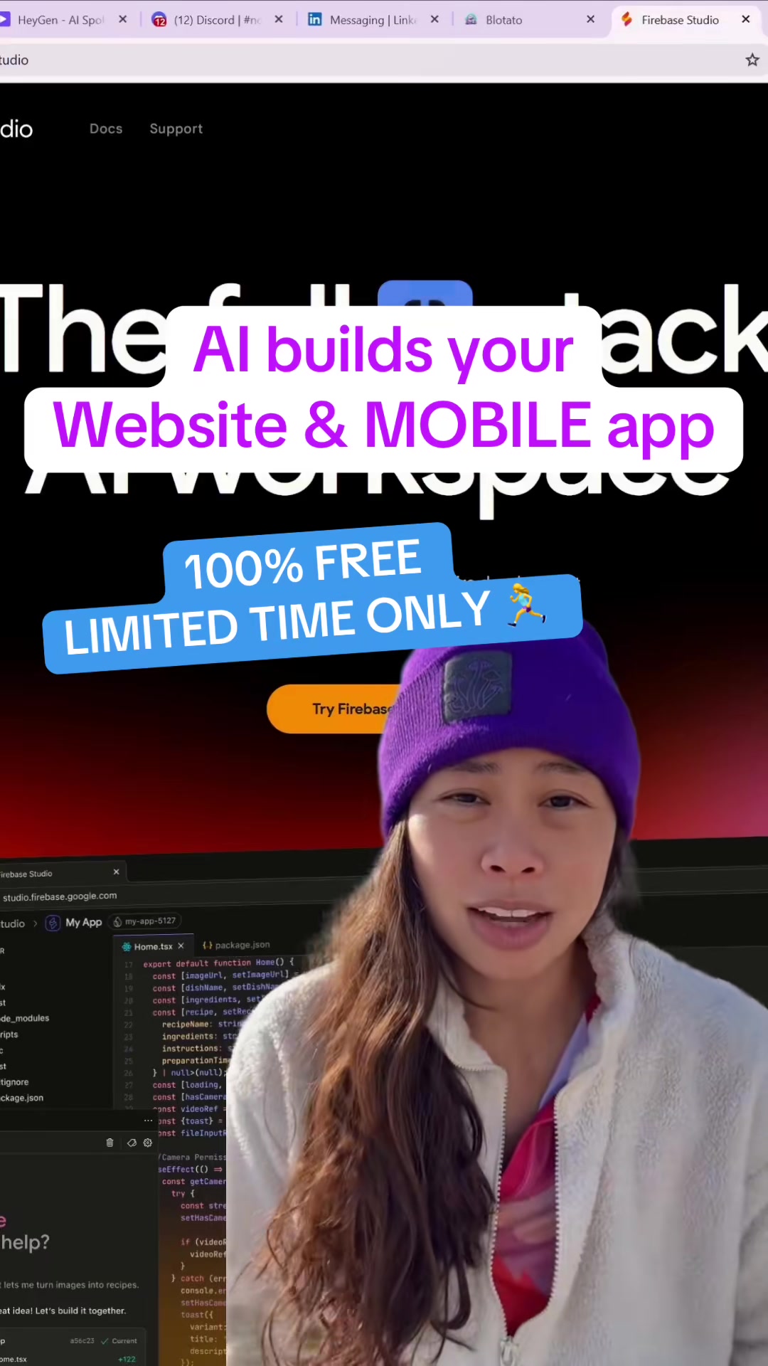 NEW drop from Google AI - Firebase.studio promises to build your websites, web apps, and mobile apps, supporting many frameworks & languages out of the gate. It’s free for 3 workspaces while in “preview” so 🏃‍♀️ hurry up! - AI tool to build mobile apps and websites? - how does Google firebase studio compare to lovable and bolt? -  free AI app to build mobile apps that I can launch and monetize? ##ai##aitool##google##ainews##firebase##mobileapp##sabrinaramonov##aiavatar##artificialintelligence##tiktoklearningcampaign 