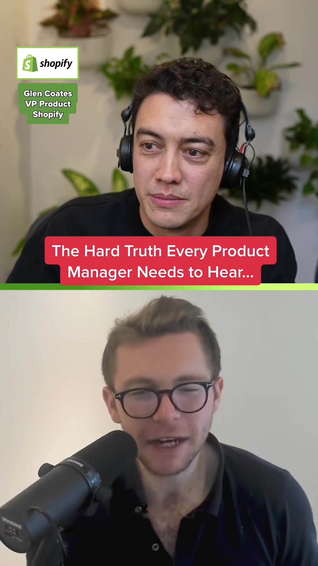 Hard truth every #Product #Manager needs to hear.. #hardtruths #GlenCoates #Shopify w/ #HarryStebbings #20VC #hardtruth #productmanagers #productmanager #pms #productmanagement #productteam #productleader 