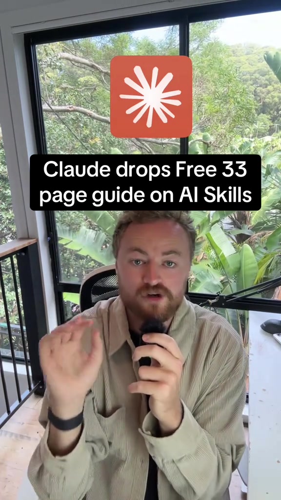 Comment Claude and Ill send you the link to the guide Anthropic just dropped a 33 page guide on Skills in Claude that will help you master AI in 2026 If you want to learn how to use Claude Code then learning how to use skills is a must learn for you ai claudetiktok claude Claude