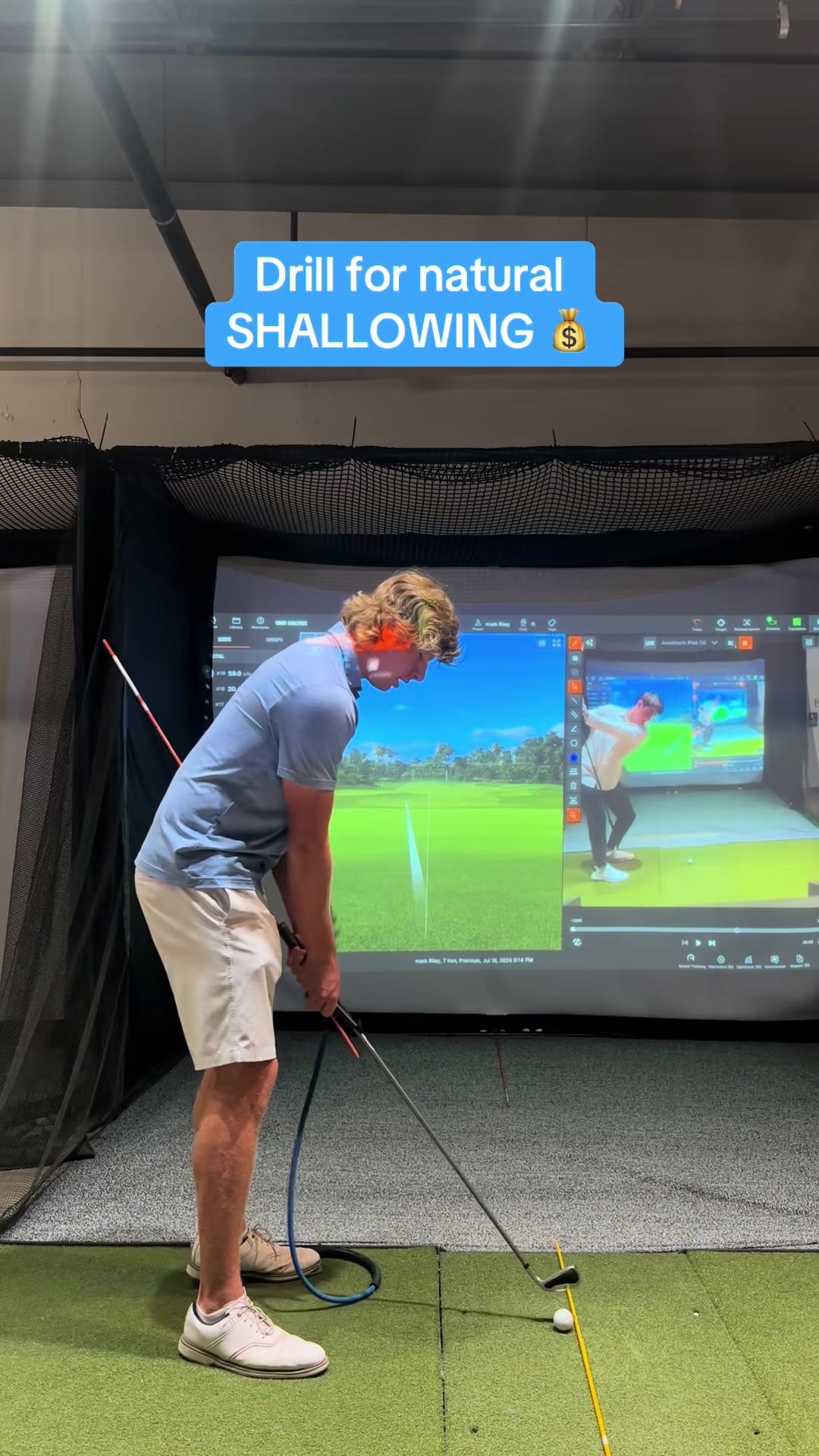 Band is a cool way to get rid of pulldown #fyp #golftiktok #golfswing #golftips #golfcoach #golfdrills #golfer #sports 