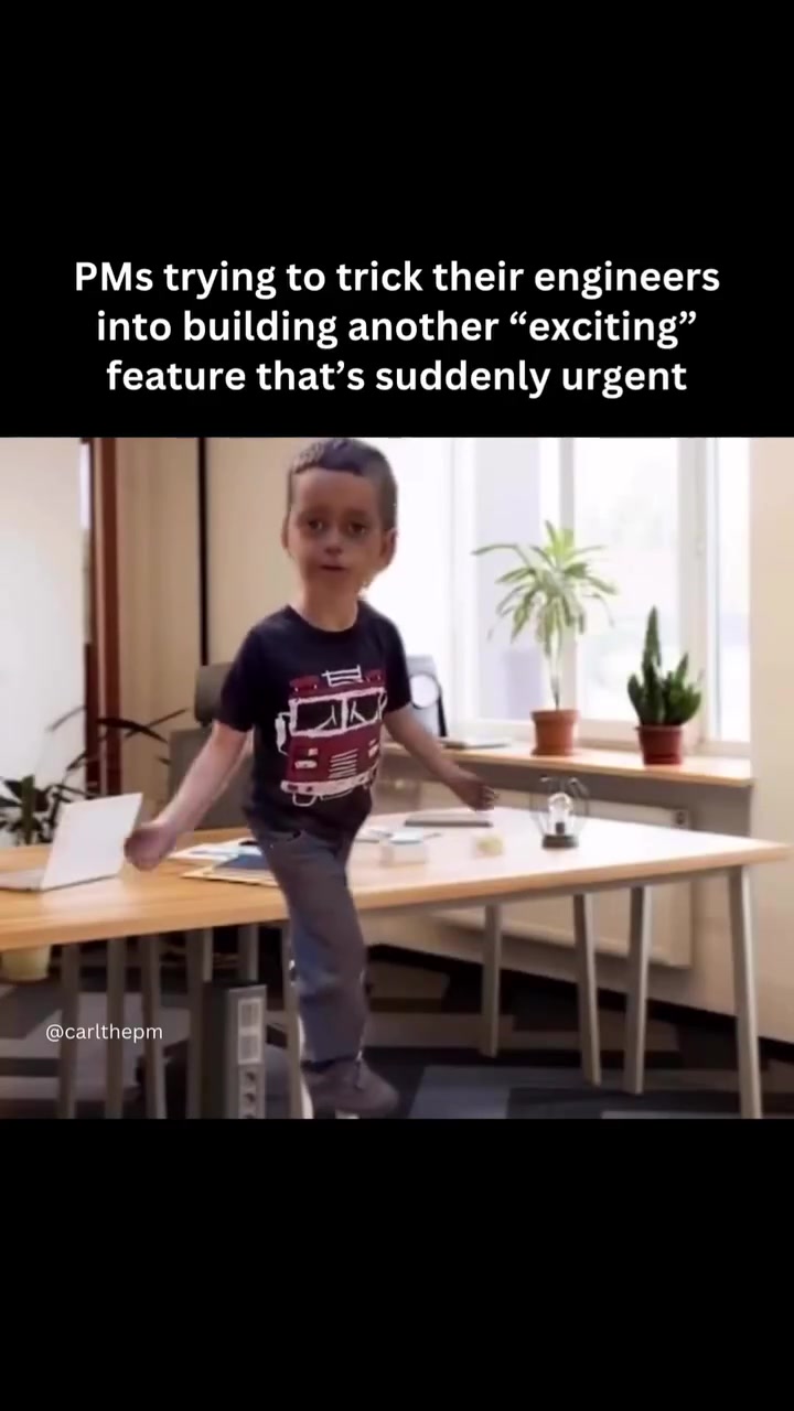 @mirohq is this page's official sponsor! The AI-powered visual workspace for product teams (it's really amazing).

Follow @carlthepm for more PM memes.

#productmanager #pm #pmmemes #productmanagermemes #productmanagerproblems #productmemes #productmanagement #productmanagers #productmanagerlife #productmanagementlife #productmanagement101 #productmanagersgonewild #pmsgonewild #techmemes
