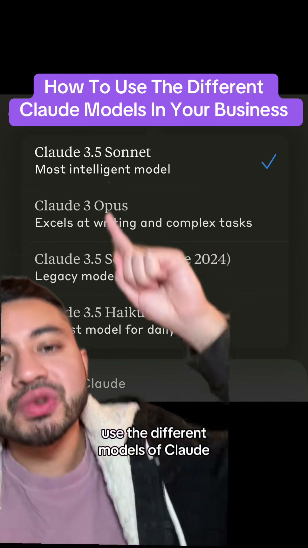 Different business use cases for the Claude models #claude #aiforbusiness #aitools #greenscreen 