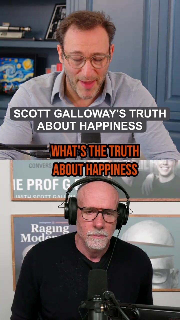 Happiness is a sensation Purpose is something you pursue Scott Galloway profgalloway explains that happiness can be easy to find but purpose is what gives life meaning For him purpose lives in relationships growth and raising people he hopes will make the world a better place Find the full episode wherever you get your podcasts The Confidence Conversation We Need to Have with Scott Galloway