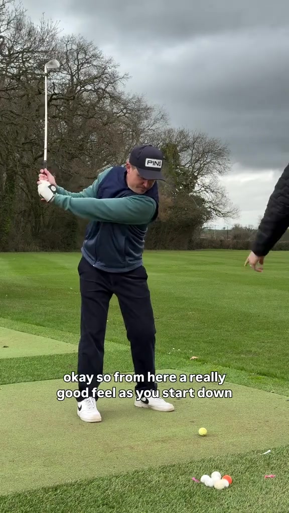 Move the left shoulder around the corner When the lead shoulder works away from the target players often increase lower body slide just to reach the ball Instead feel the left shoulder moving forward and around the corner through the strike This helps reduce excessive slide keep the body rotating properly maintain posture through impact improve strike and low point control Forward and around not away Save this if you feel like you slide or stall through the ball golfswing golftips golfcoach