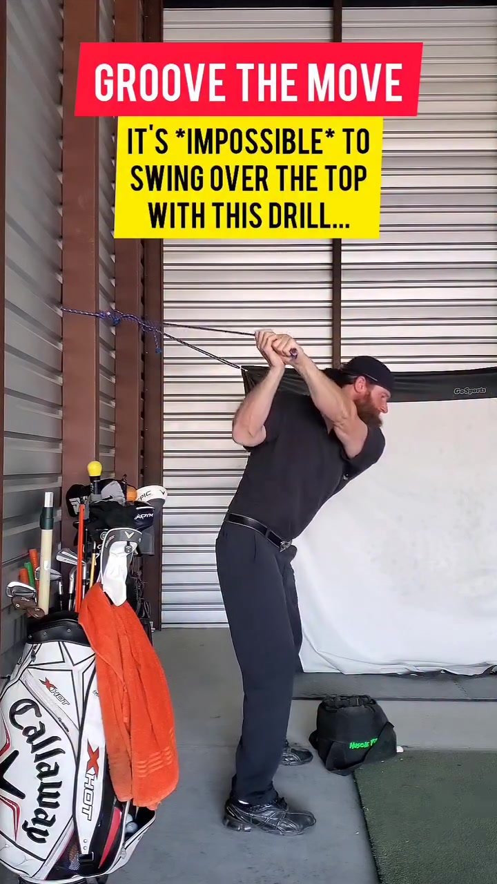 Slicers get their arms and club out away from their body, over the top and accross...

And it all starts at the beginning of your downswing...

This drill makes it impossible to do that in your first move down...

Instead, slicers should actually try to feel like their arms and club are falling behind and trailing their body a little bit...

The natural tendency from their is to swing more around and on an "inside" track...

This will also help produce more lag in your swing...

A quick note: some golfers have a tendency to get ahead of the club and leave their arms behind in the downswing...

Obviously this move isn't for you if you tend to get ahead of it...

But slicers don't get ahead of it...

They do just the opposite...

They throw their arms and club away from their body, over the top and across...

This move will help with that...

And when you actually make swings after doing this drill you will notice your trail elbow positioning isn't as extreme, but rather wants to fall into the ideal "slot". 💣🏌‍♂️🤙

#golfer #swingspeed #golftips #golffitness #golfdrills