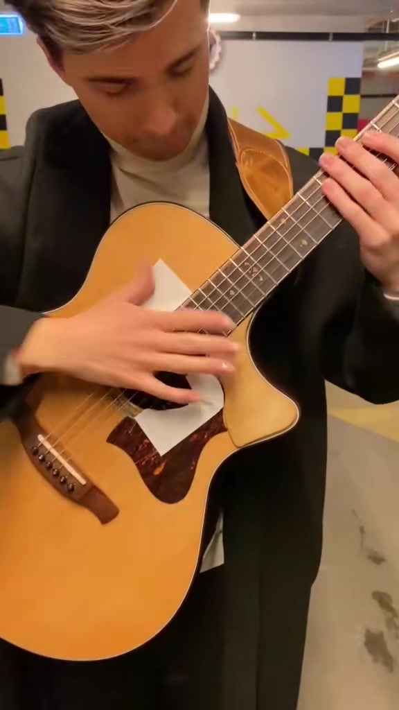 "kashmir" in my parking garage 😈 #fyp #guitar #rock